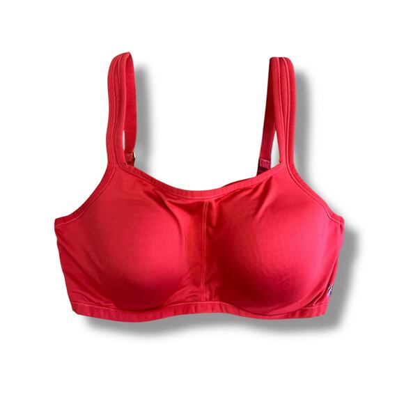 Natori Coolmax Red Underwire Bra 36D Full Coverage Adjustable Straps Comfort Fit - Picture 1 of 6
